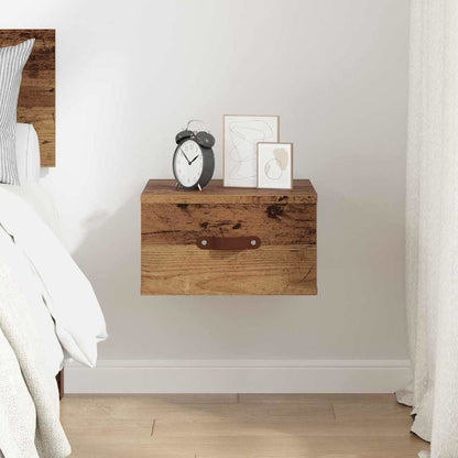 Wall-mounted Bedside Cabinet Old Wood 35 x 35 x 20 cm