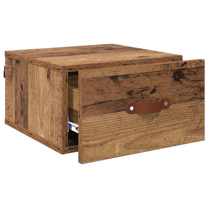 Wall-mounted Bedside Cabinet Old Wood 35 x 35 x 20 cm