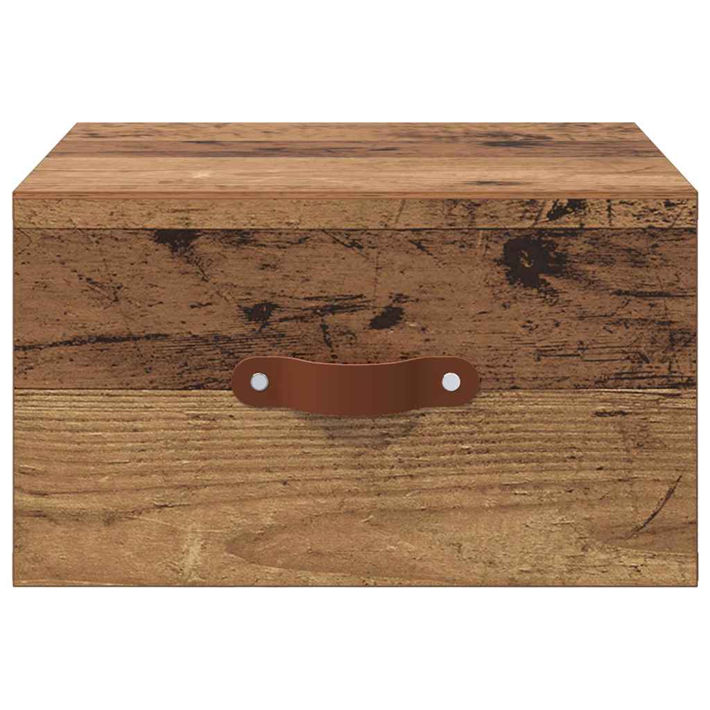 Wall-mounted Bedside Cabinet Old Wood 35 x 35 x 20 cm