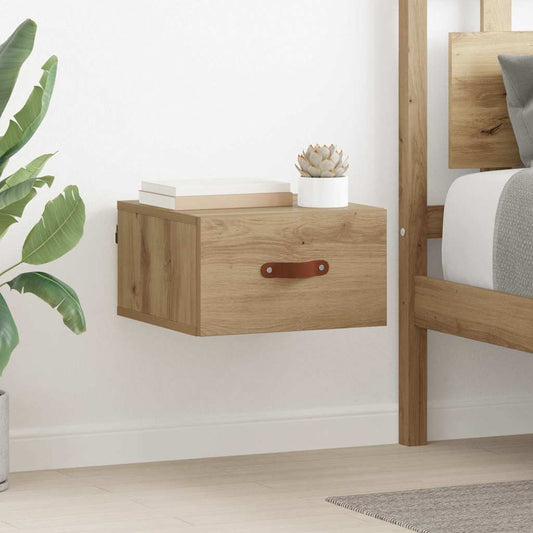 Wall-mounted Bedside Cabinet Artisan Oak 35 x 35 x 20 cm