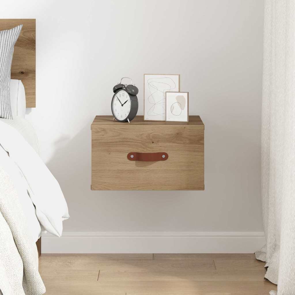 Wall-mounted Bedside Cabinet Artisan Oak 35 x 35 x 20 cm