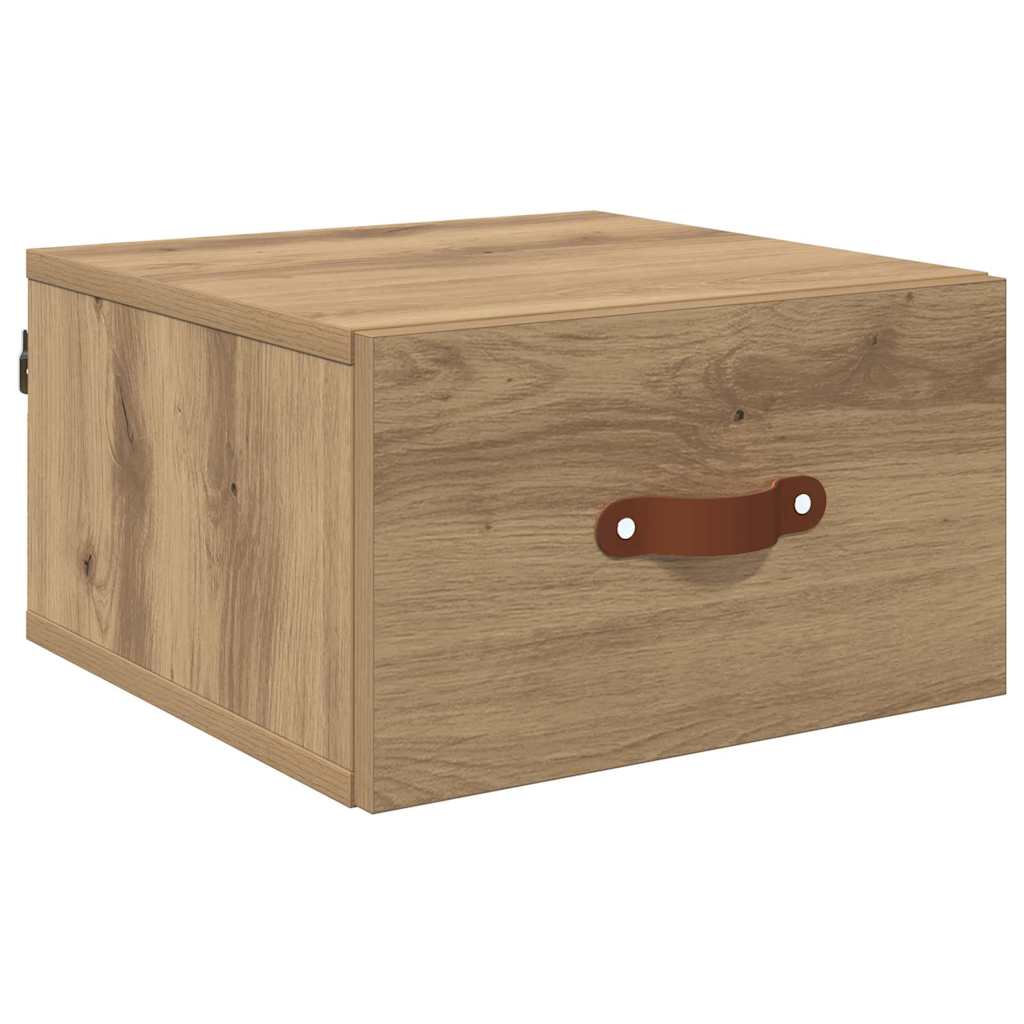 Wall-mounted Bedside Cabinet Artisan Oak 35 x 35 x 20 cm