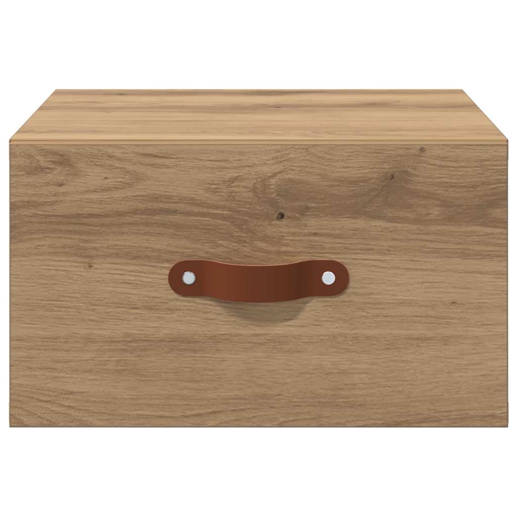 Wall-mounted Bedside Cabinet Artisan Oak 35 x 35 x 20 cm