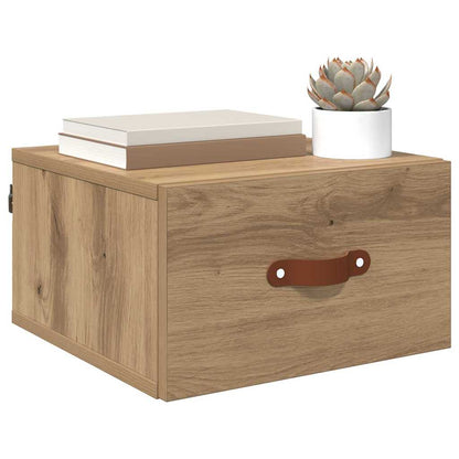 Wall-mounted Bedside Cabinet Artisan Oak 35 x 35 x 20 cm