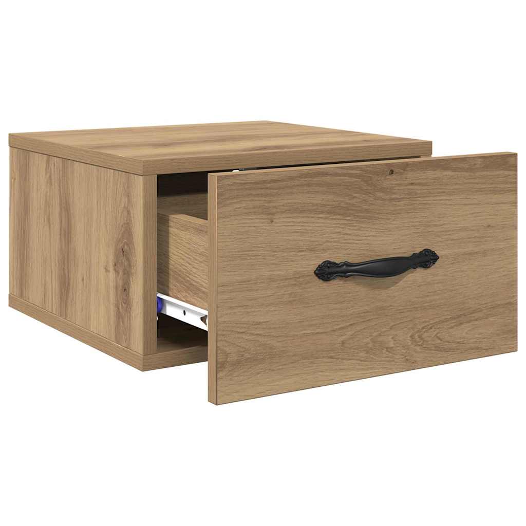 Bedside Cabinet with Drawer 2 pcs Artisan oak 35 x 35 x 20 cm