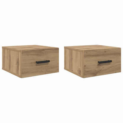 Bedside Cabinet Wall-mounted 2 pcs Artisan oak 35 x 35 x 20 cm
