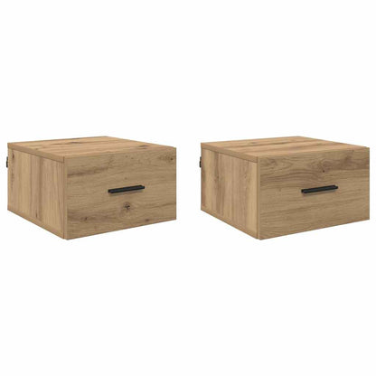 Bedside Cabinet with Drawer 2 pcs Artisan oak 35 x 35 x 20 cm
