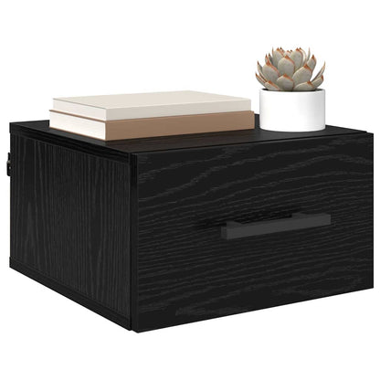 Bedside Cabinet Black oak 35 x 35 x 20 cm Engineered wood