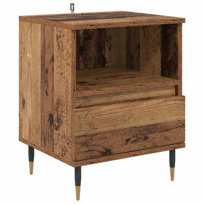 Bedside Cabinet 2 pcs Old wood 40 x 35 x 50 cm Engineered Wood
