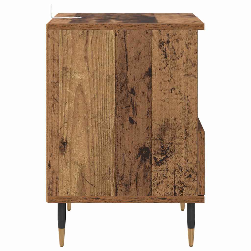 Bedside Cabinet 2 pcs Old wood 40 x 35 x 50 cm Engineered Wood