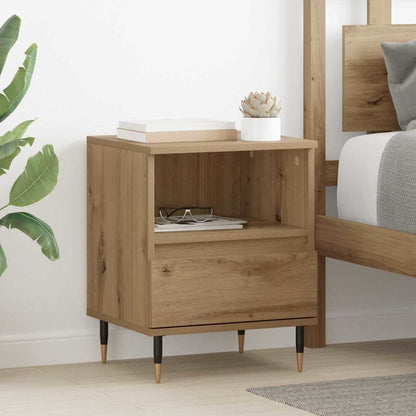 Bedside Cabinet with Drawer 2 pcs Artisan oak 40 x 35 x 50 cm