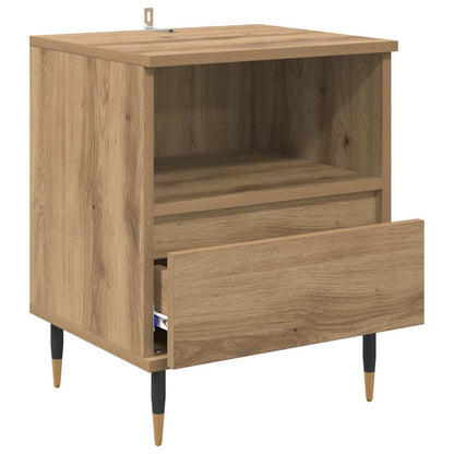 Bedside Cabinet with Drawer 2 pcs Artisan oak 40 x 35 x 50 cm