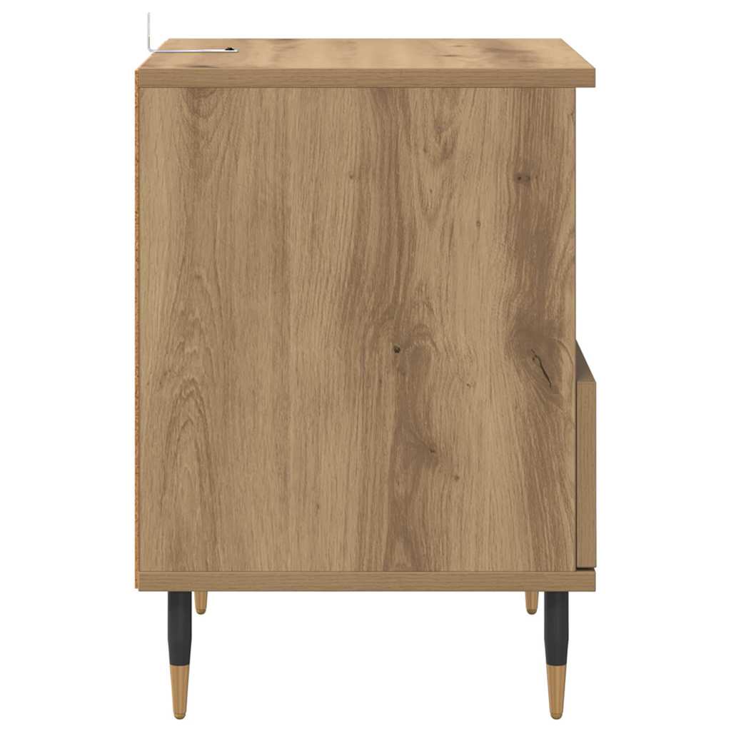 Bedside Cabinet with Drawer 2 pcs Artisan oak 40 x 35 x 50 cm