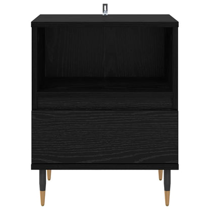 Bedside Cabinet 2 pcs Black oak 40 x 35 x 50 cm Engineered Wood