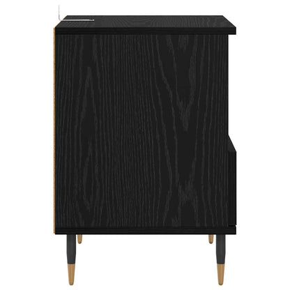 Bedside Cabinet 2 pcs Black oak 40 x 35 x 50 cm Engineered Wood
