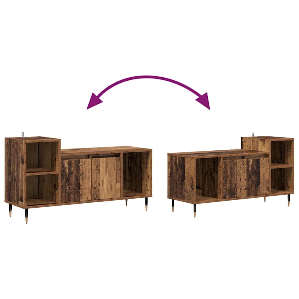 TV Cabinet Old Wood 100 x 35 x 55 cm Engineered Wood