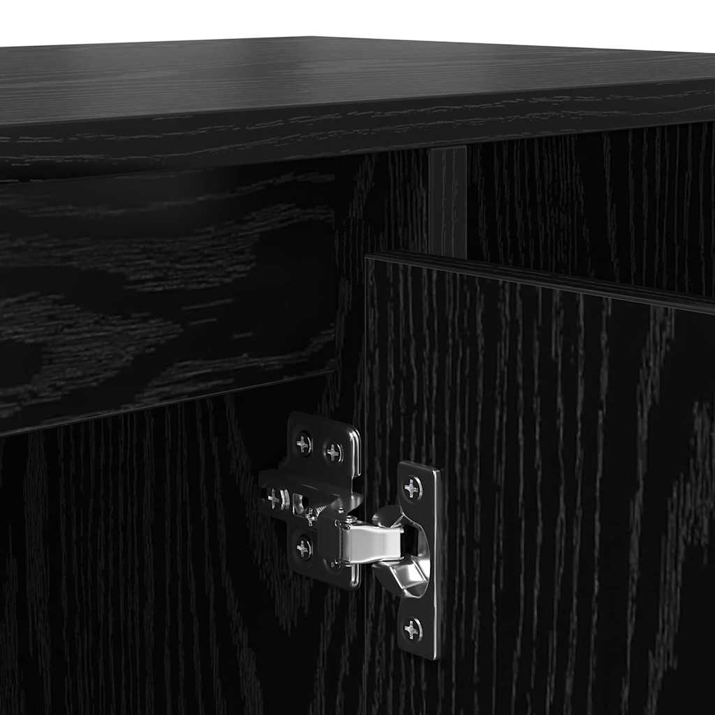 TV Cabinet Black Oak 100 x 35 x 55 cm Engineered Wood