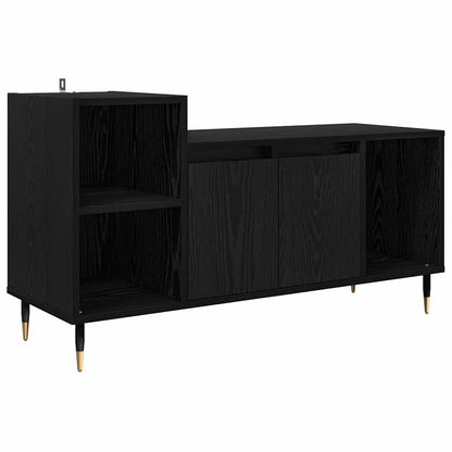 TV Cabinet Black Oak 100 x 35 x 55 cm Engineered Wood