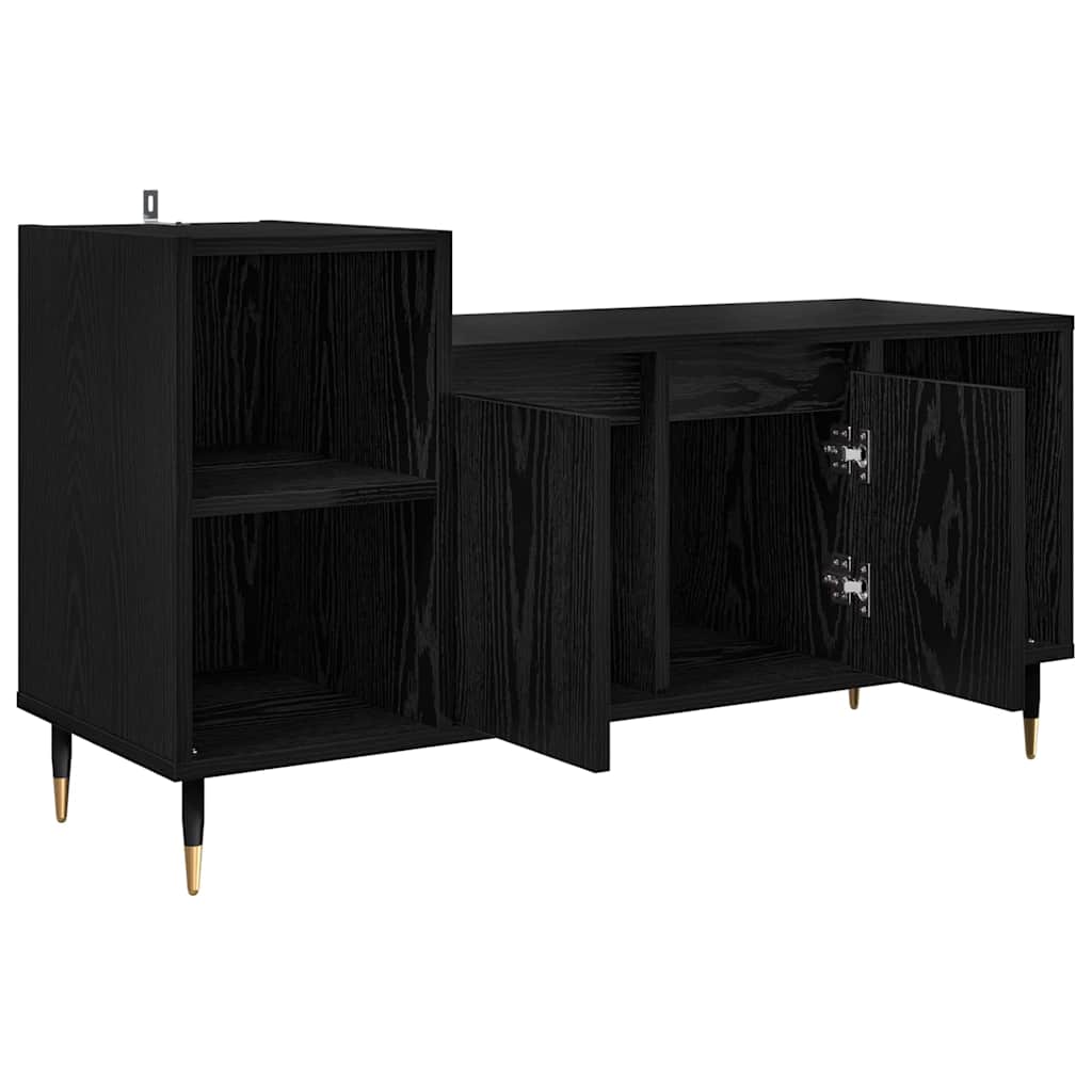 TV Cabinet Black Oak 100 x 35 x 55 cm Engineered Wood