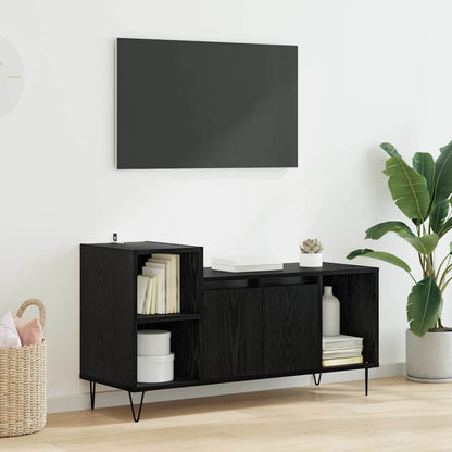 TV Cabinet Black Oak 100 x 35 x 55 cm Engineered Wood