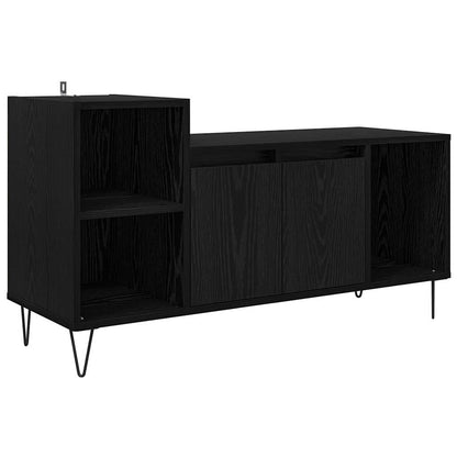 TV Cabinet Black Oak 100 x 35 x 55 cm Engineered Wood