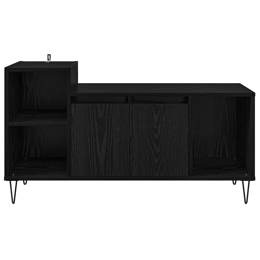 TV Cabinet Black Oak 100 x 35 x 55 cm Engineered Wood