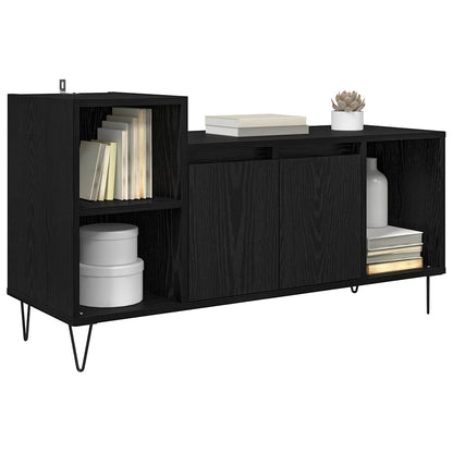 TV Cabinet Black Oak 100 x 35 x 55 cm Engineered Wood