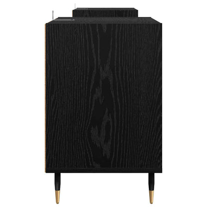TV Cabinet Black Oak 160 x 35 x 55 cm Engineered Wood