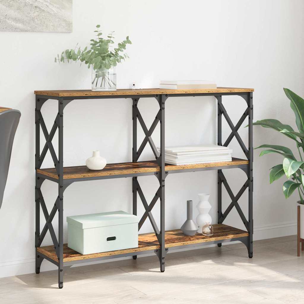 Console Table Old Wood 100 x 28 x 80.5 cm Engineered Wood