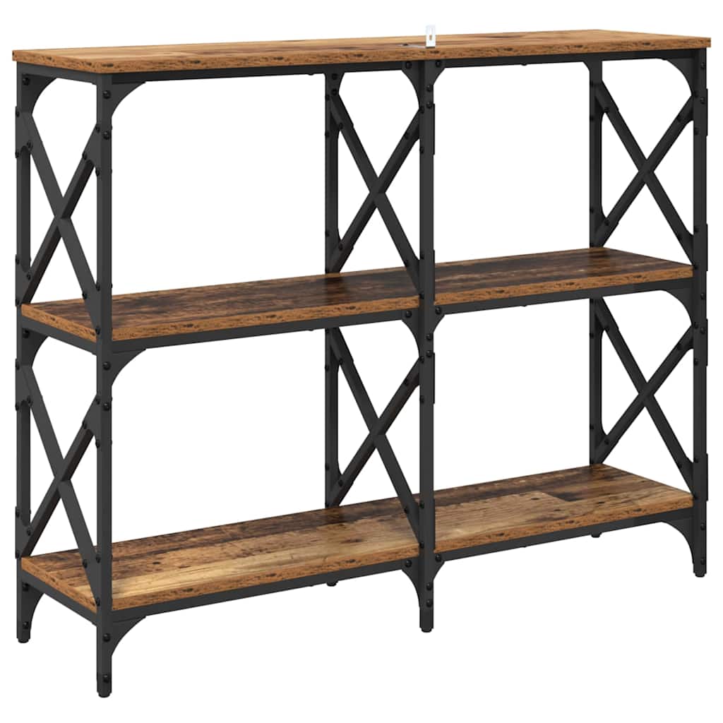 Console Table Old Wood 100 x 28 x 80.5 cm Engineered Wood