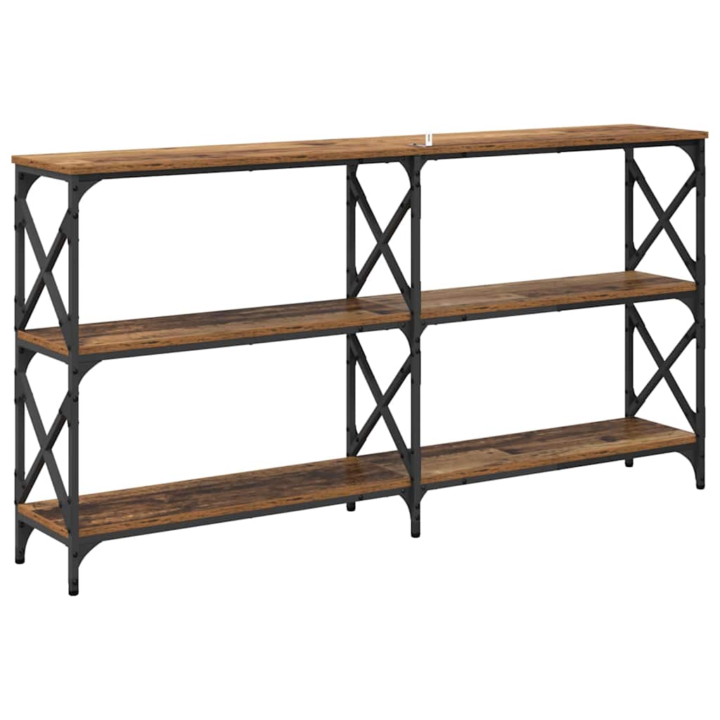 Console Table Old Wood 156 x 28 x 80.5 cm Engineered Wood