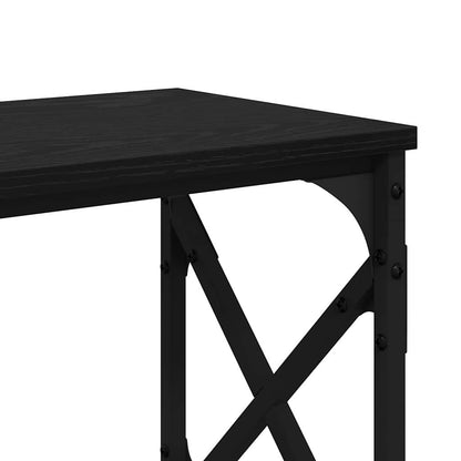 Console Table Black Oak 156 x 28 x 80.5 cm Engineered Wood