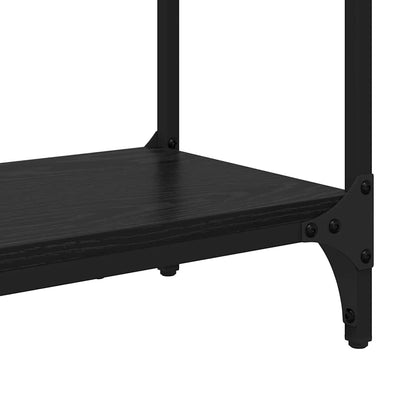 Console Table Black Oak 88.5 x 30 x 75 cm Engineered Wood