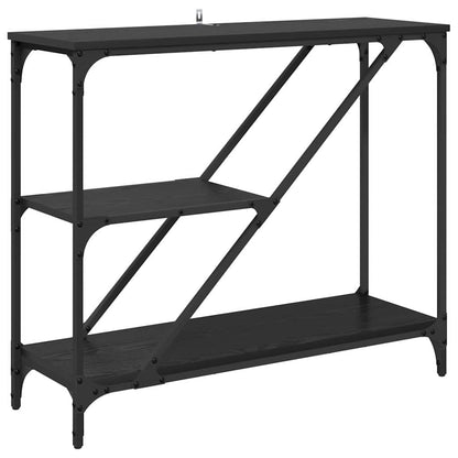 Console Table Black Oak 88.5 x 30 x 75 cm Engineered Wood