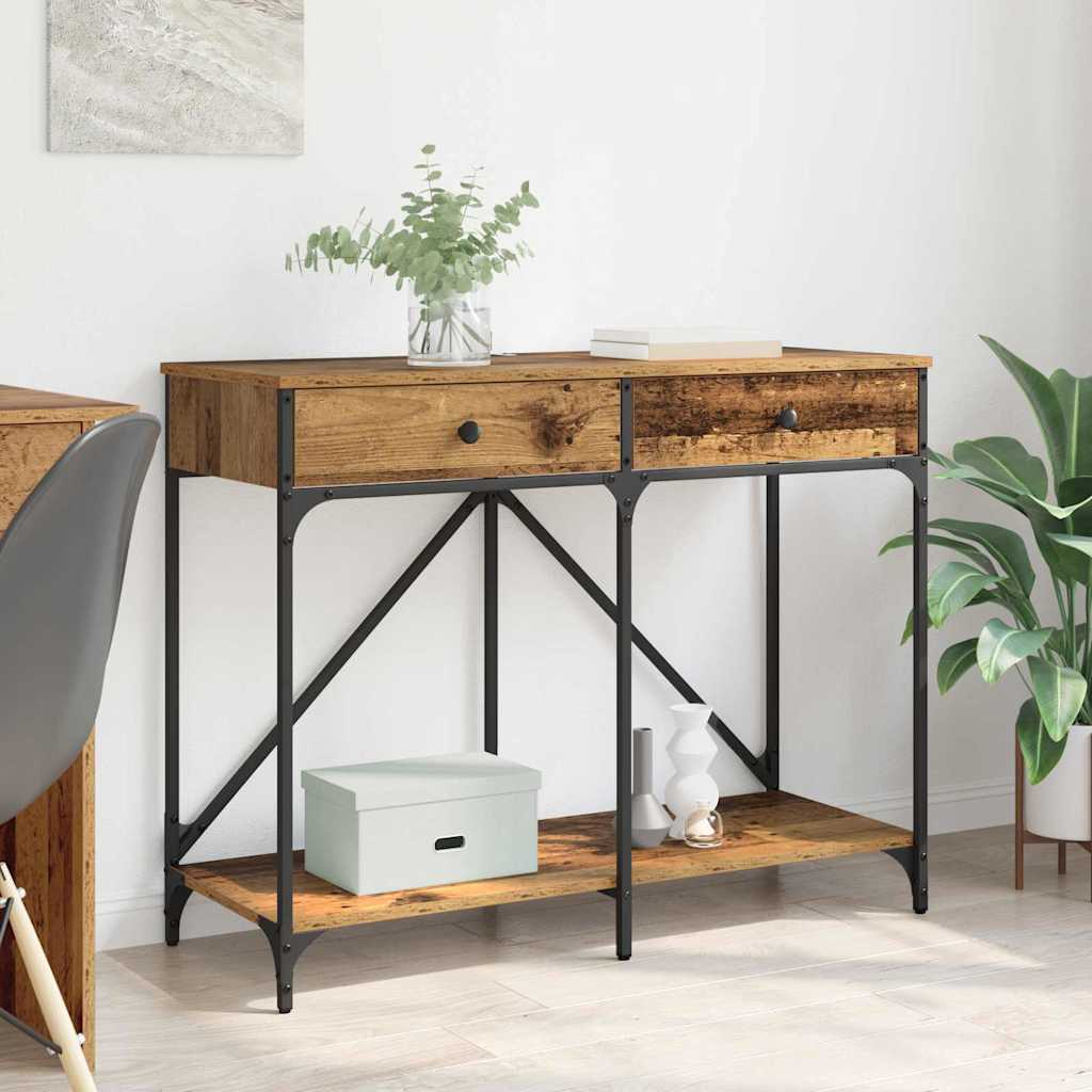 Console Table Old Wood 100 x 39 x 78.5 cm Engineered Wood