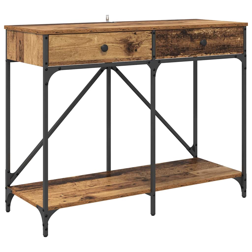 Console Table Old Wood 100 x 39 x 78.5 cm Engineered Wood