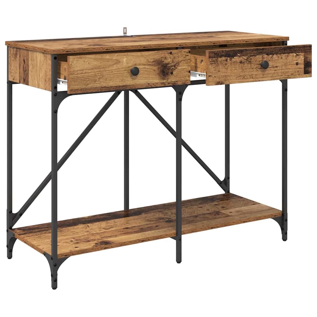 Console Table Old Wood 100 x 39 x 78.5 cm Engineered Wood