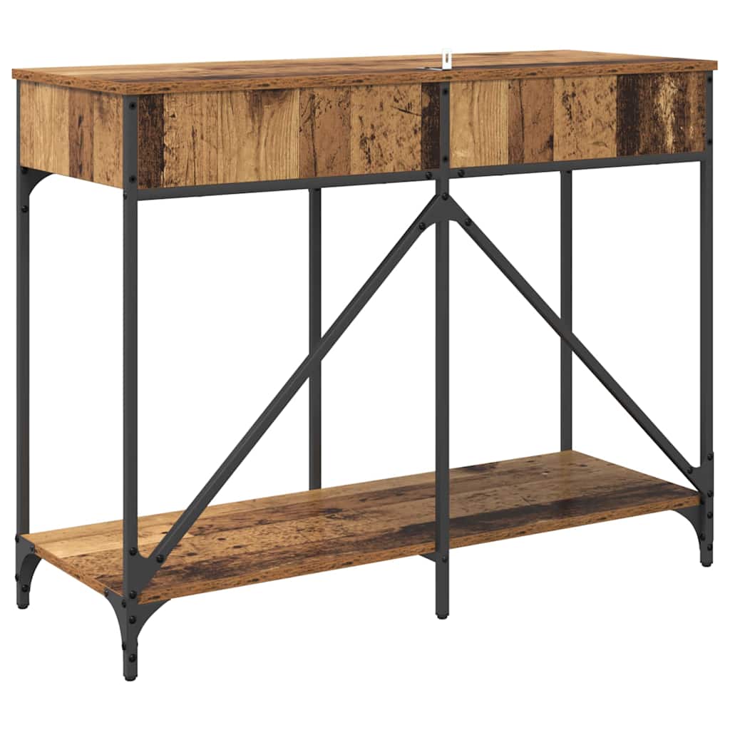 Console Table Old Wood 100 x 39 x 78.5 cm Engineered Wood