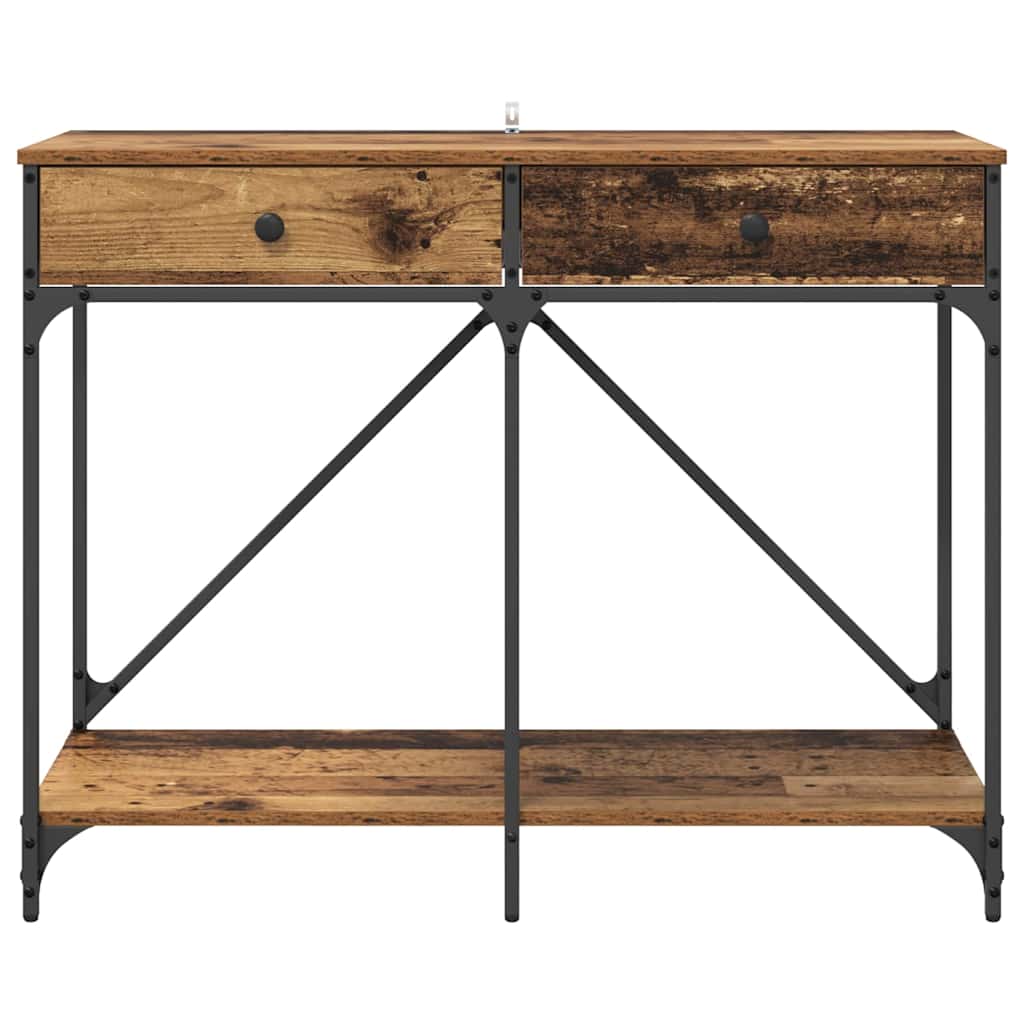 Console Table Old Wood 100 x 39 x 78.5 cm Engineered Wood
