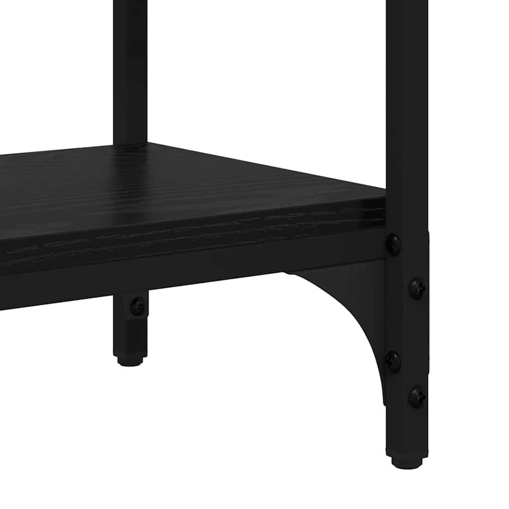 Console Table Black Oak 100 x 39 x 78.5 cm Engineered Wood