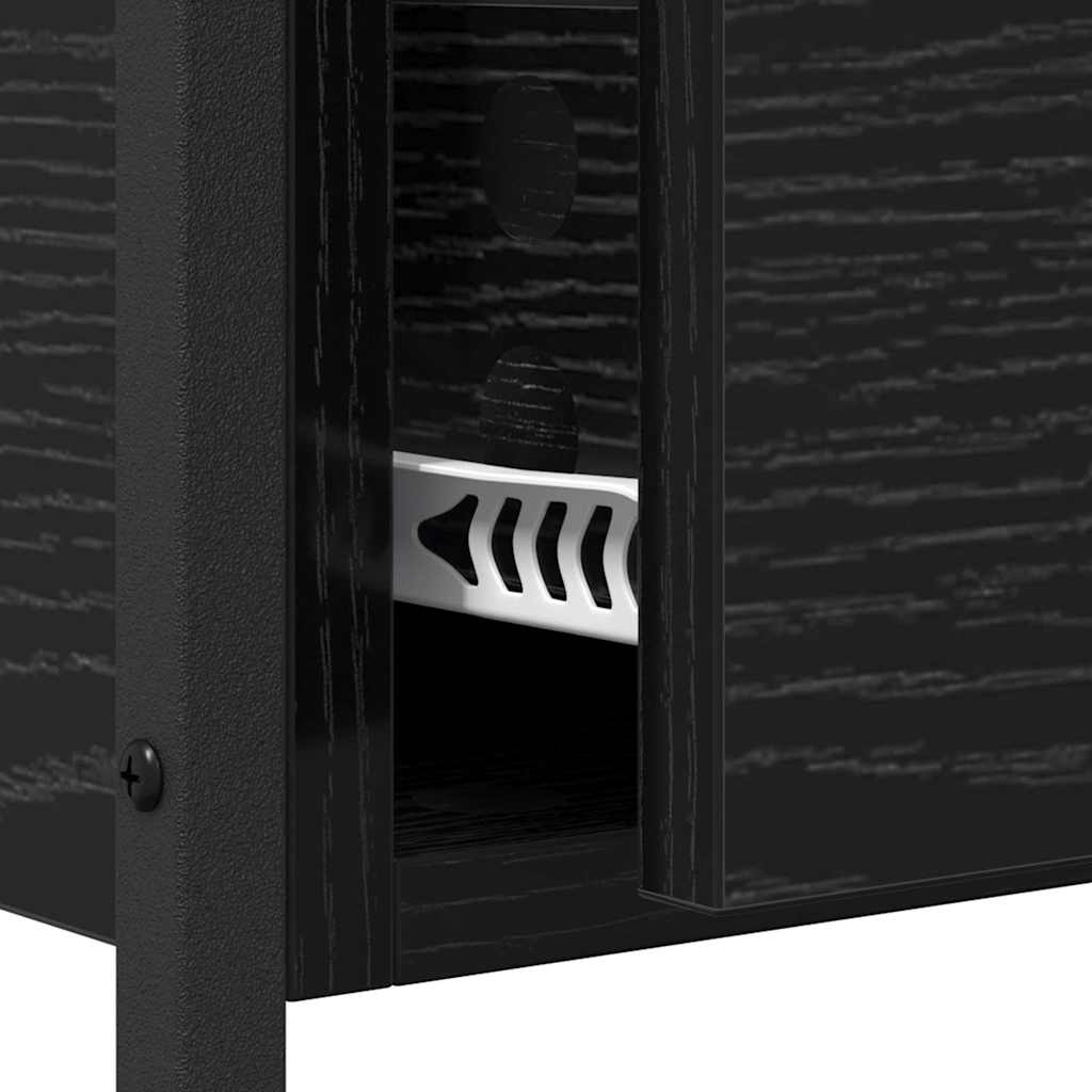 Console Table Black Oak 100 x 39 x 78.5 cm Engineered Wood