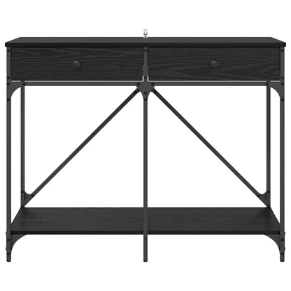 Console Table Black Oak 100 x 39 x 78.5 cm Engineered Wood
