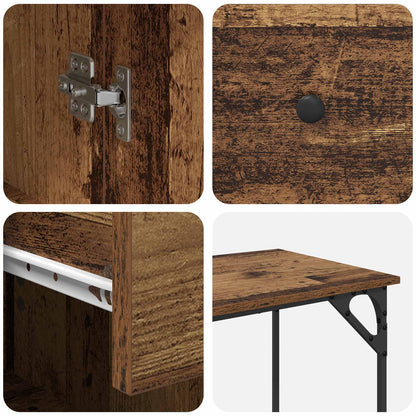 Computer Desk Old Wood 131 x 48 x 75 cm Engineered Wood