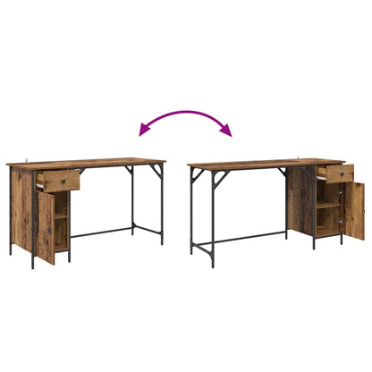 Computer Desk Old Wood 131 x 48 x 75 cm Engineered Wood