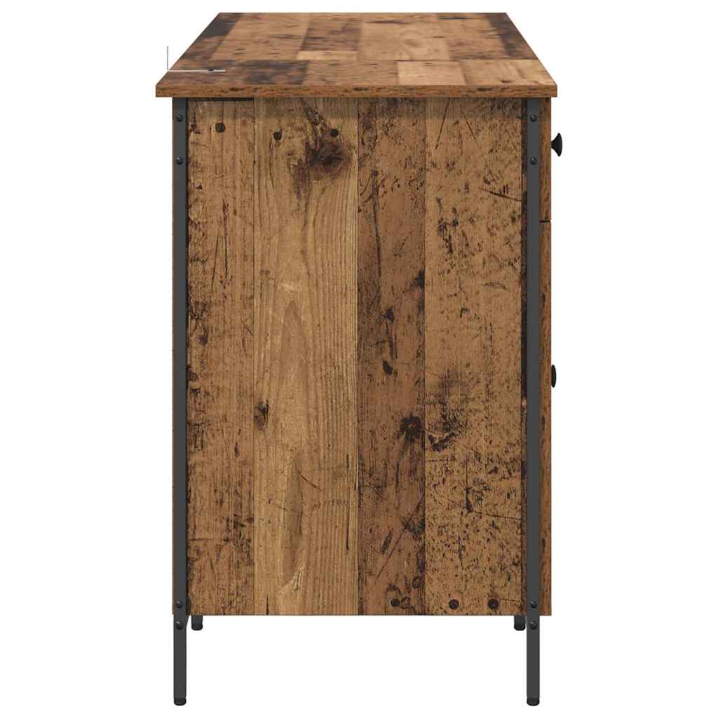 Computer Desk Old Wood 131 x 48 x 75 cm Engineered Wood