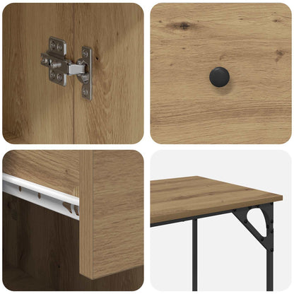 Computer Desk Artisan Oak 131 x 48 x 75 cm Engineered Wood