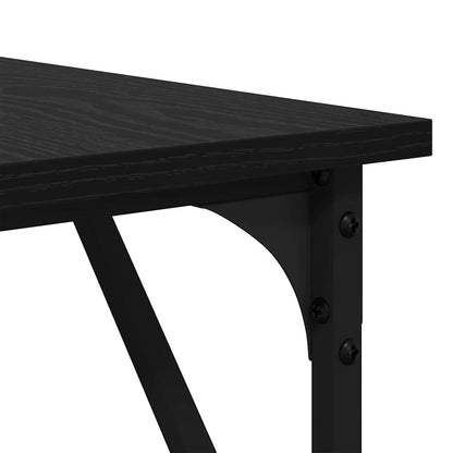 Desk Black Oak 149 x 149 x 75 cm Engineered Wood