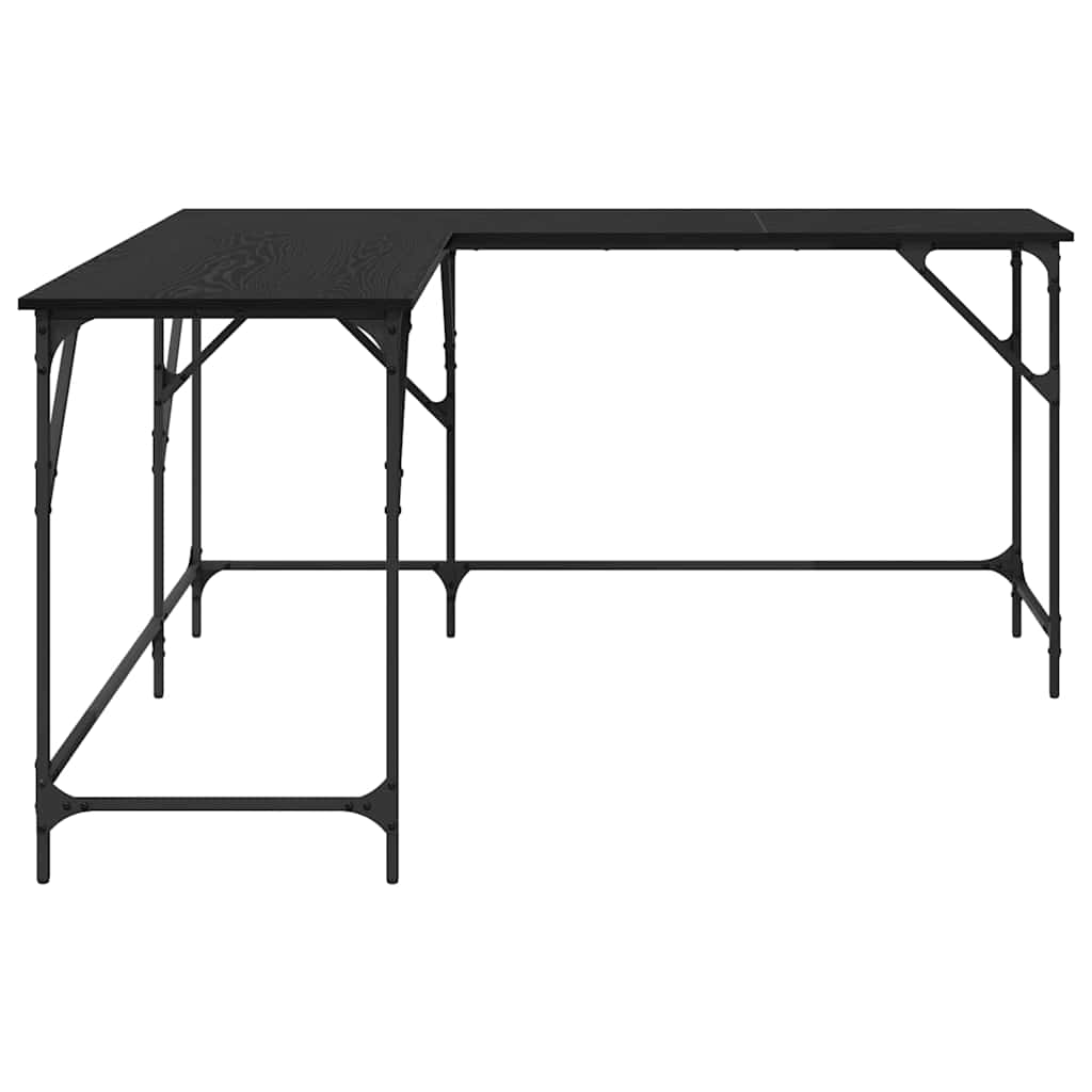 Desk Black Oak 149 x 149 x 75 cm Engineered Wood