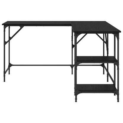 Desk Black Oak 139 x 139 x 75 cm Engineered Wood