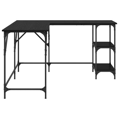 Desk Black Oak 139 x 139 x 75 cm Engineered Wood